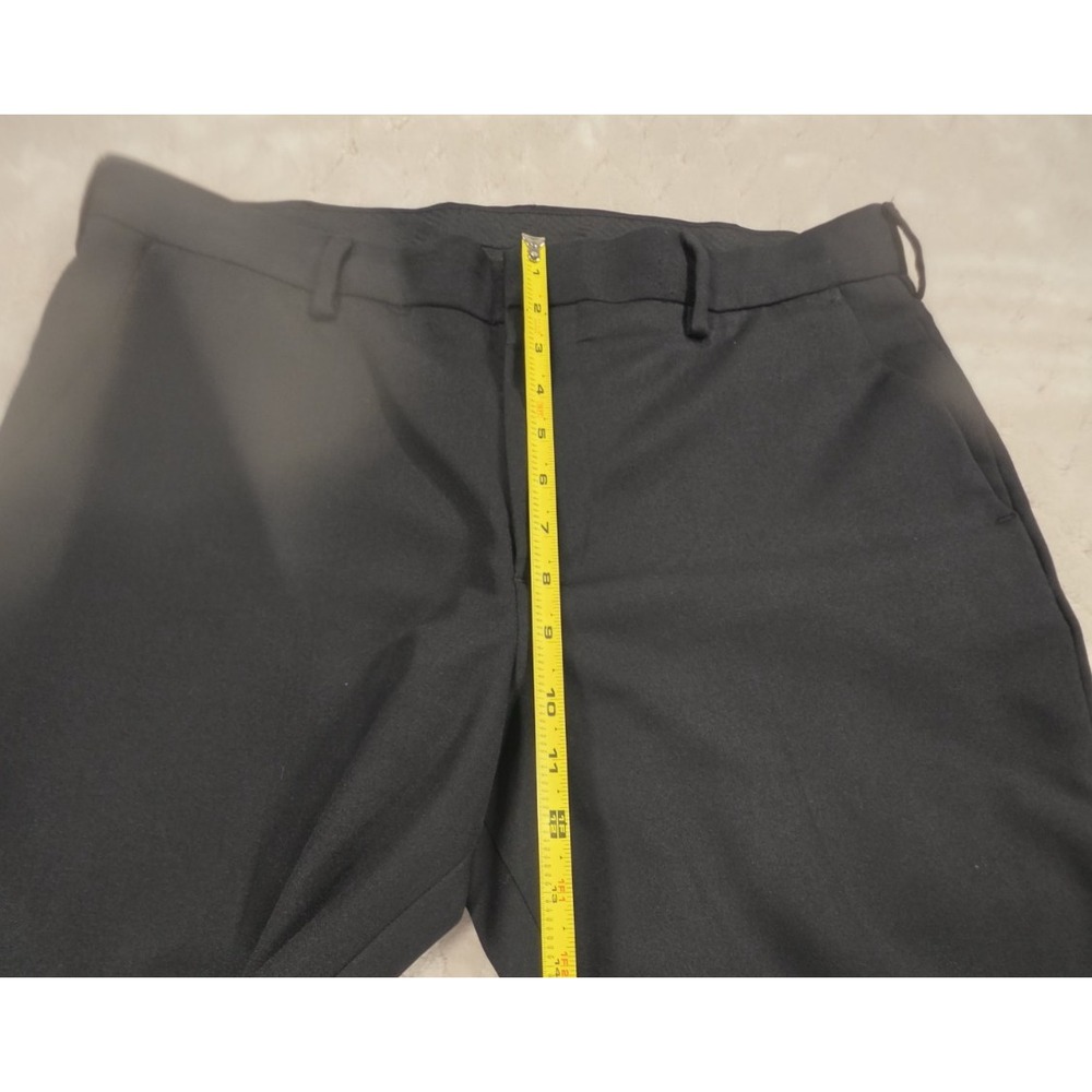 Van Heusen Flex Slim Fit Flat Front Stretch Pants Black Mens 34x32 - Picture 8 of 12